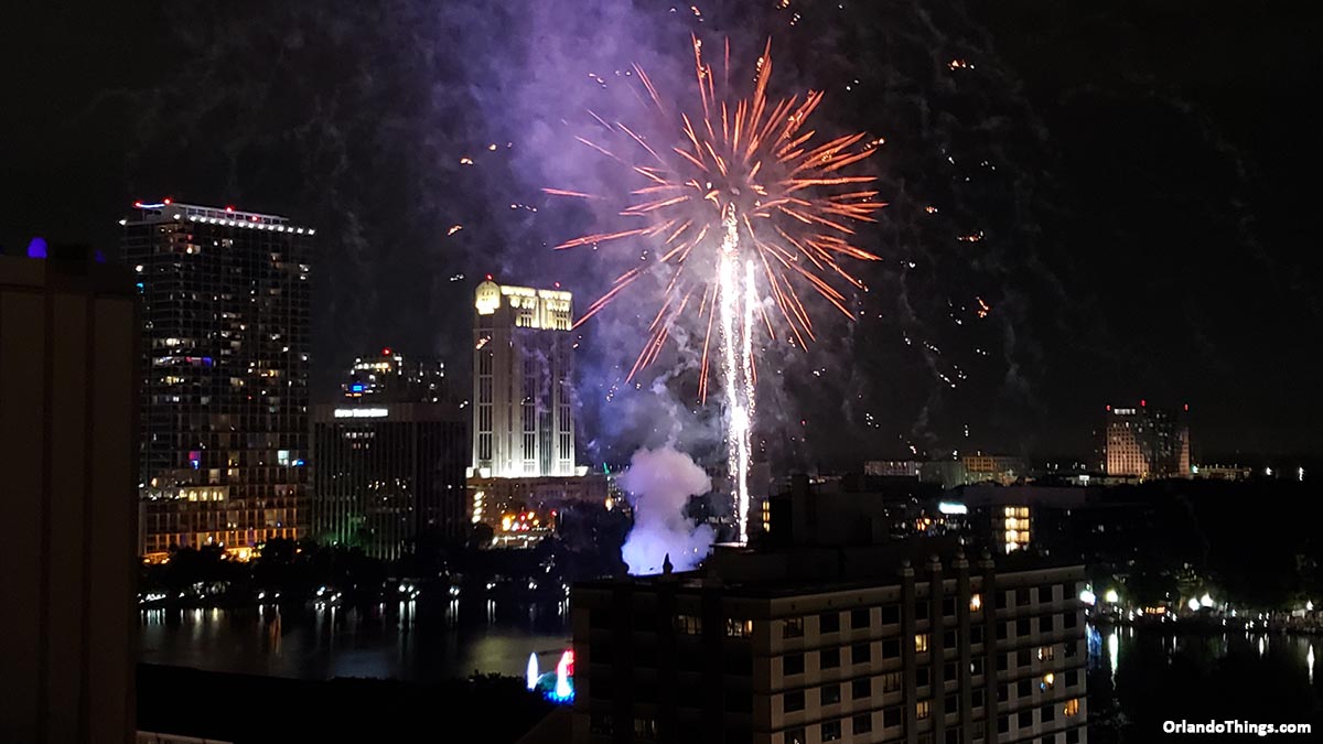 Fireworks at the Fountain Orlando Fireworks Show 4th of July 2022